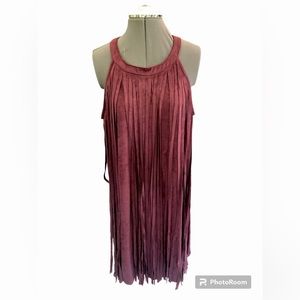 Rock & Roll Cowgirl Purple Fringe Dress L